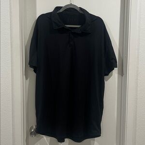 BYLT Basics Drop Cut Black Polo